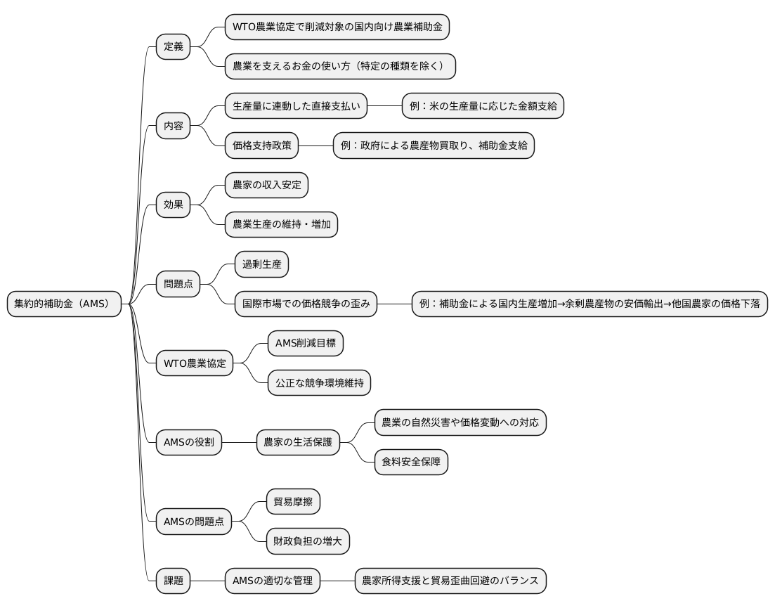 集約的補助金（AMS）とは