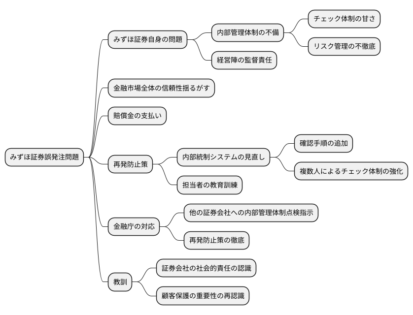 みずほ証券の責任